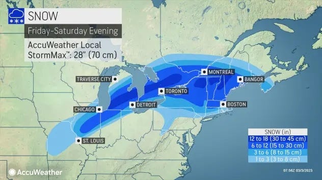 Don't let Wednesday's 50° weather fool you — it's still winter and it's making its presence known as a major winter storm takes aim at Michigan, threatening to dump three to six inches of snow in Metro Detroit less than a week after the same area was hit with a historic ice storm.