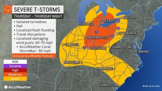 Tornado threat, large hail, 80 mph winds & more targets SE Michigan as severe weather forecasted to ramp up on Thursday — here's what you need to know
