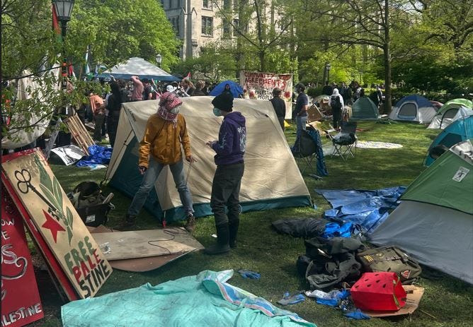 University of Chicago pro-Palestinian tent encampment.