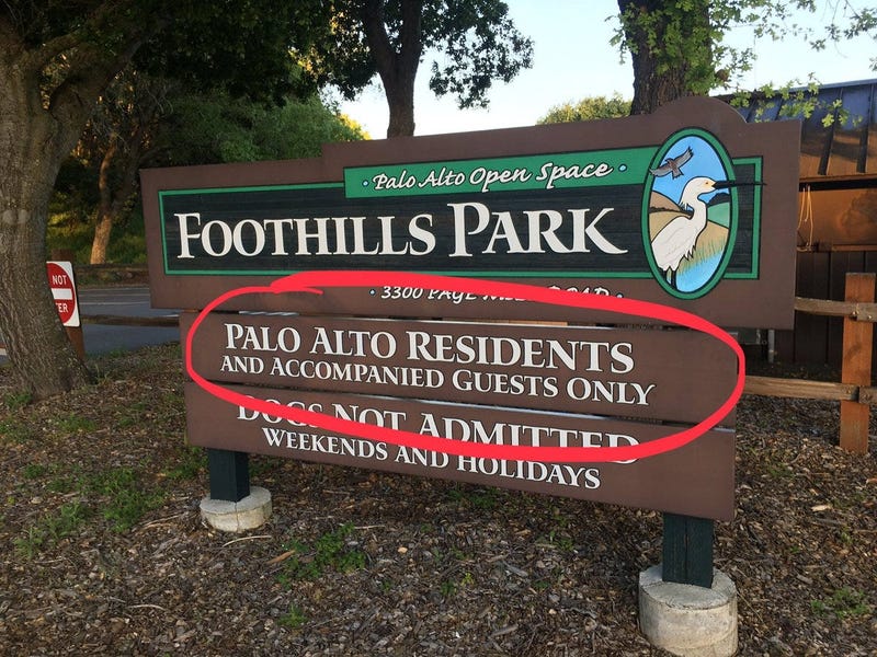 foothills park sign