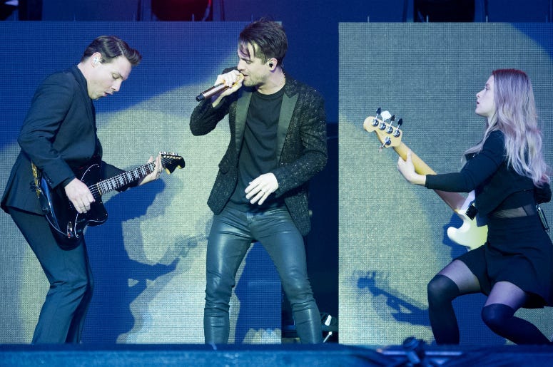 Panic! At The Disco performs on stage on day 3 of Leeds Festival on 26 August, 2018