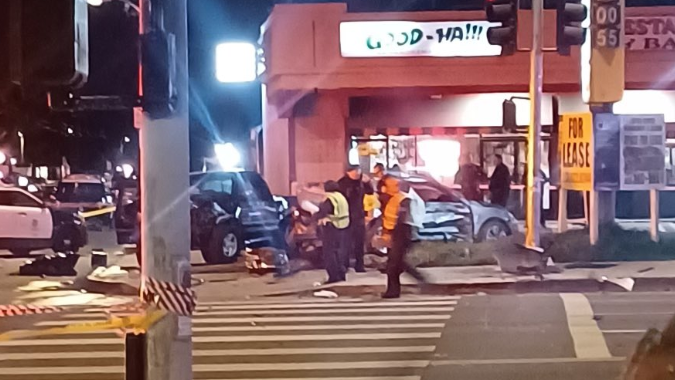 Two killed in pursuit of stolen pickup truck; 2 suspects in custody