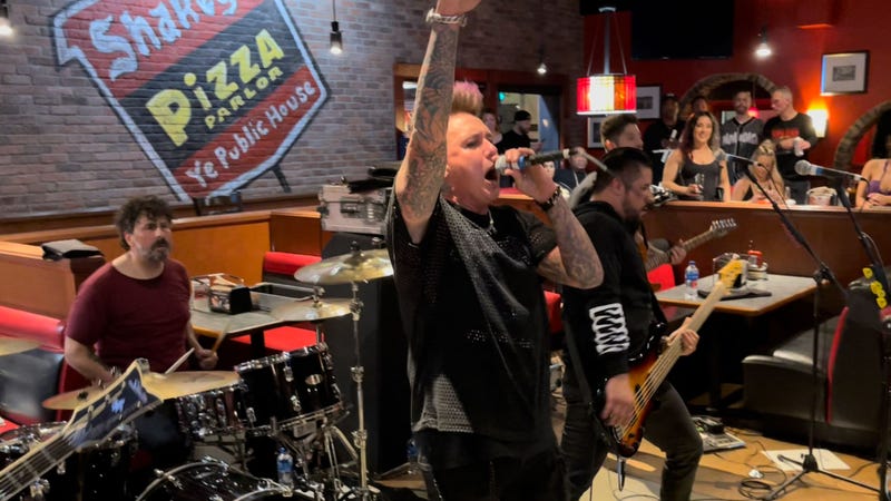 Papa Roach performing live at Shakey's Pizza in Hollywood