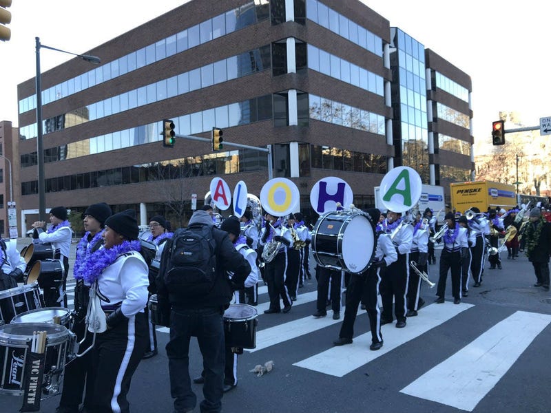 You know who must be really cold? This marching band from Hawaii! 