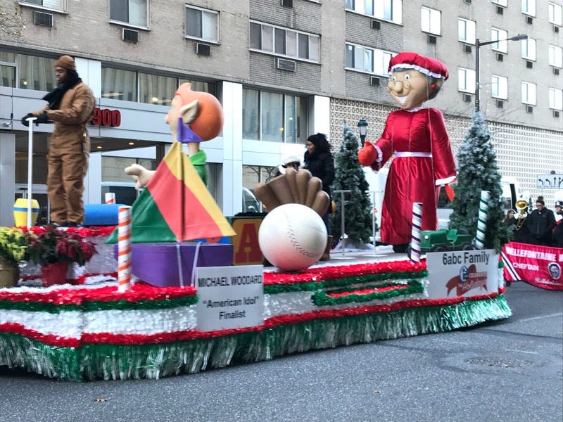 American Idol finalist Michael Woodard at the 2018 Thanksgiving Day Parade