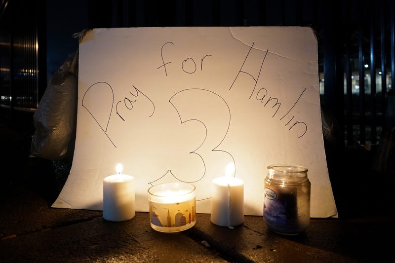 The family of hospitalized Buffalo Bill Damar Hamlin issued a statement Tuesday afternoon thanking everyone for their love and support. Hamlin collapsed after making a tackle in Monday night's game vs. Cincinnati.