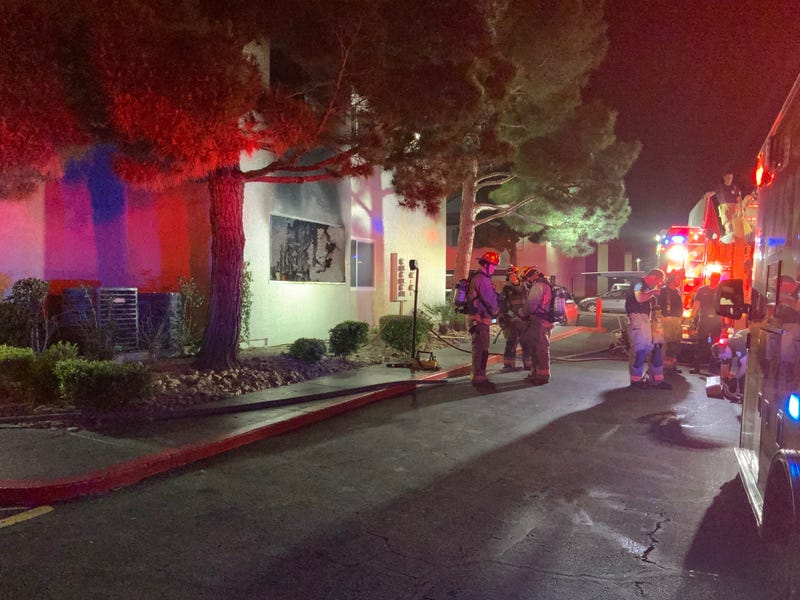 Scene of apartment patio fire on 4-27-20