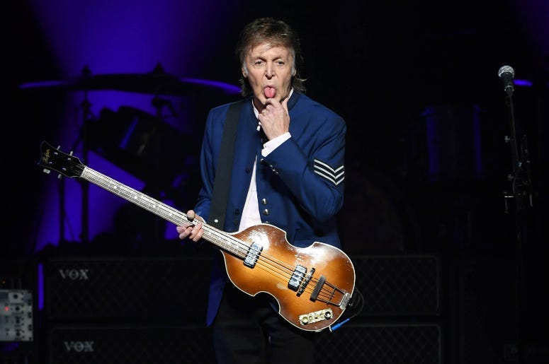 July 7, 2017; Miami, FL, USA; Paul McCartney performs at the American Airlines Arena.