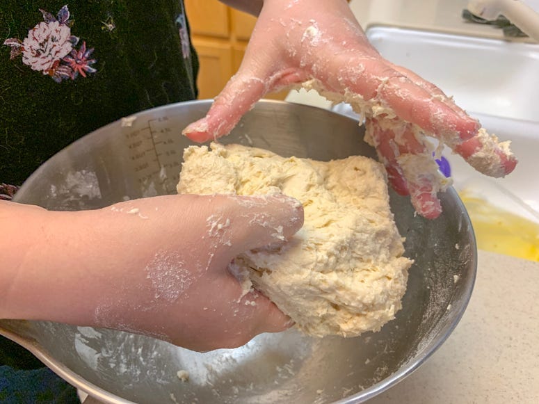 Baking Bread raw dough