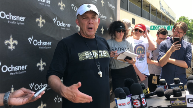 Sean Payton at Saints minicamp