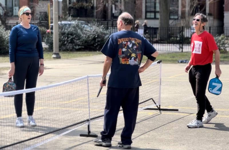 Pickleball trio