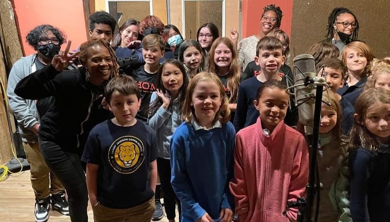 Students at Fanny Jackson Coppin School were invited to MilkBoy The Studio to record the theme to the new PBS cartoon "Lyla in the Loop."