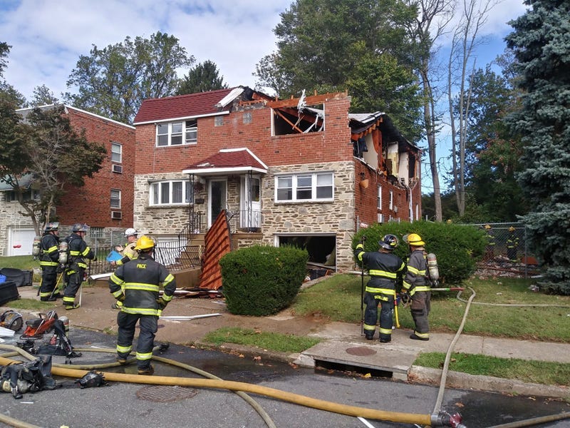 A house gas explosion in Torresdale