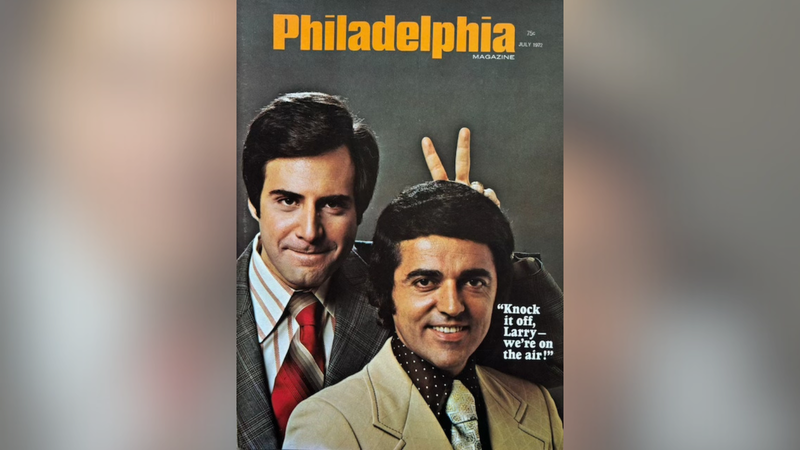 Larry Kane and Joe Pellegrino on the 1972 cover of Philadelphia Magazine