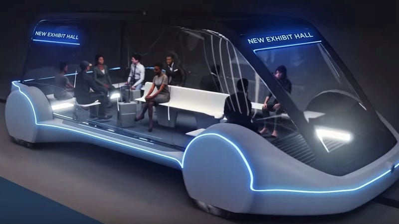 Schematic of people mover running under the LV Convention Center