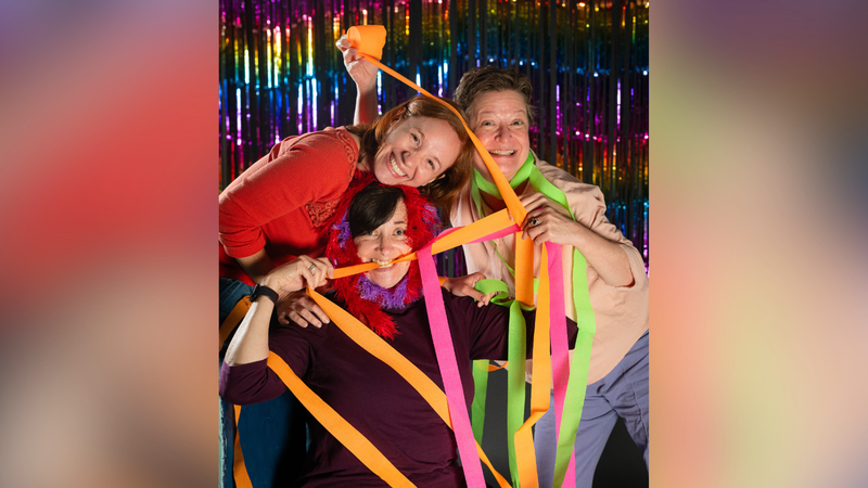 “Peter Panto: A Musical Panto” cast members Mary Elizabeth Scallen, Liz Filios and Susan McKey.