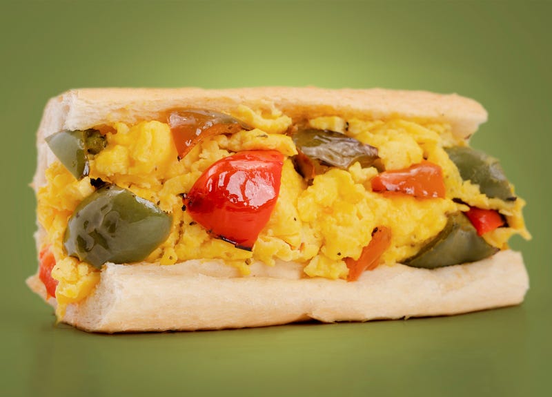egg and pepper sandwich