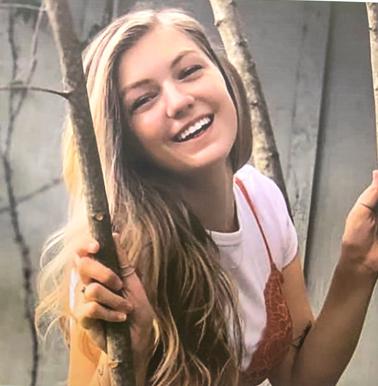 An image of Gabby Petito used on an FBI poster asking for tips on her whereabouts when she first went missing.