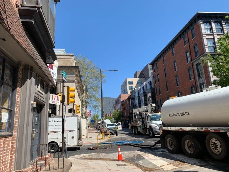 Construction finishing up on Third and Arch streets.