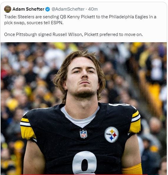 Tweet of ESPN's Adam Schefter