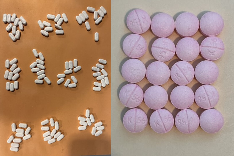 An investigation led to the recovery of more than 5,000 counterfeit oxycodone pills containing approximately two kilograms of a fentanyl mixture. 