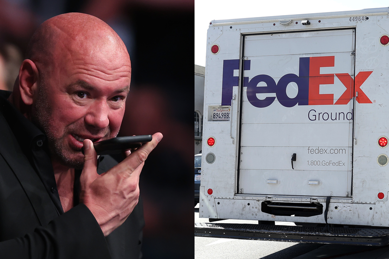 UFC CEO Dana White recorded a FedEx worker throwing packages into truck.