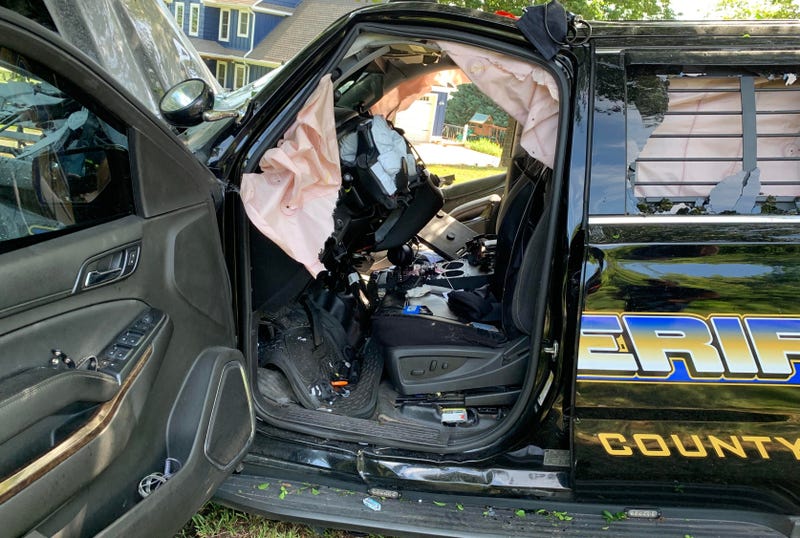 OCSO Deputy's Car After Accident - OCSO
