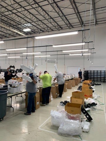 Staff is busy unpacking the Hart InterCivic Verity paper voting system featuring 100 percent paper ballots scheduled to be in place for the 2022 Primary election.
