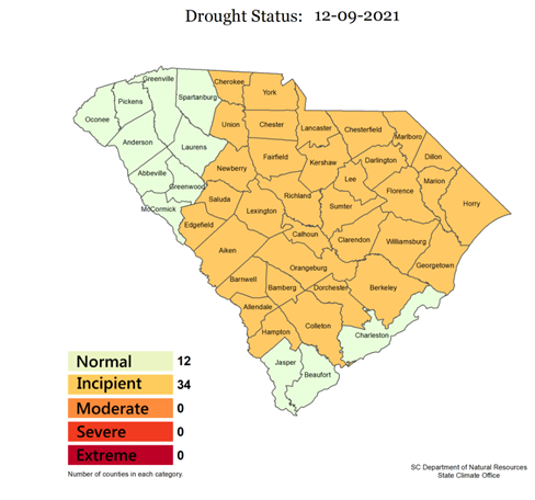 S.C. Drought Response Committee declares ‘incipient’ drought conditions in 34 counties