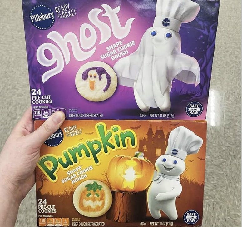 Pillsbury, sugar cookie, pumpkin, ghost
