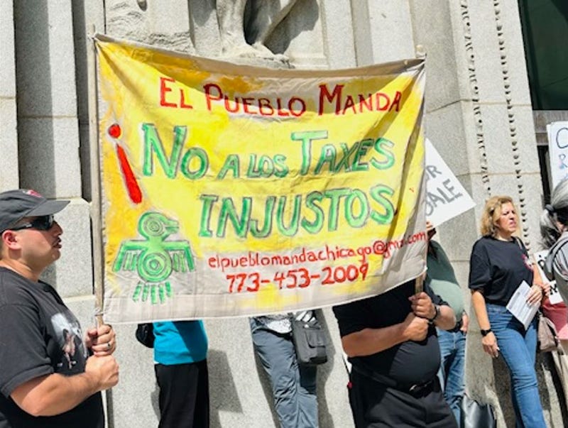 Pilsen residents protest property taxes