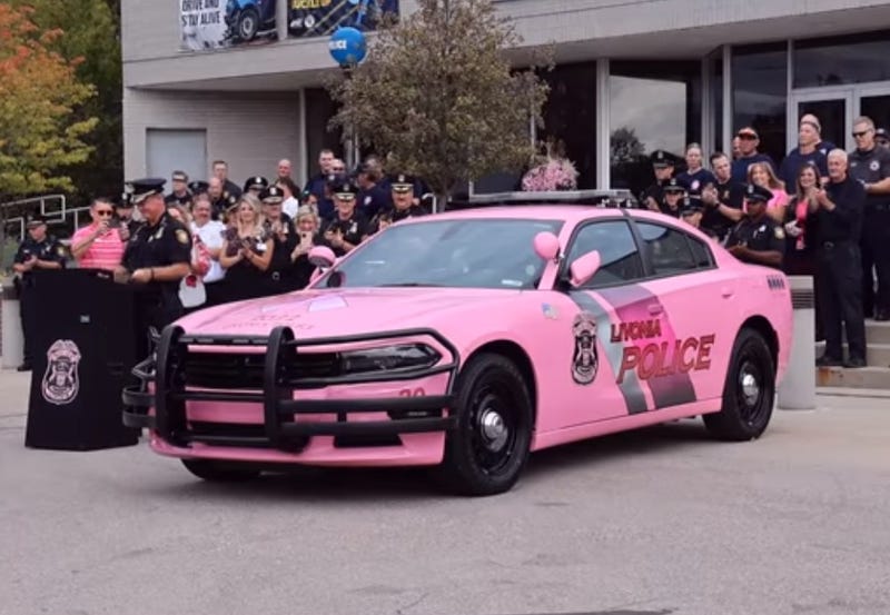 A bright, "pinked out" Metro Detroit police car will soon be seen at local events as a way to honor survivors and educate the community about breast cancer.