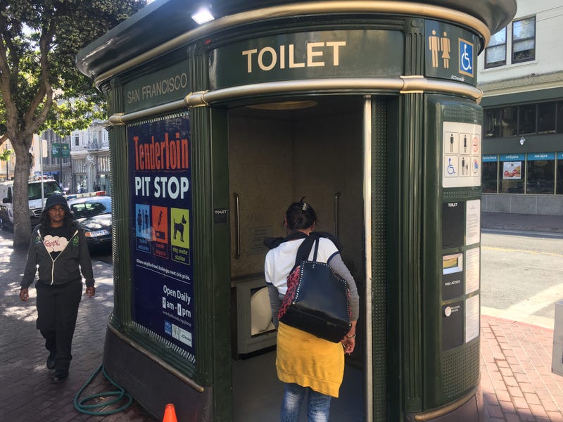 Public Pit Stop toilet in San Francisco's Tenderloin neighborhood