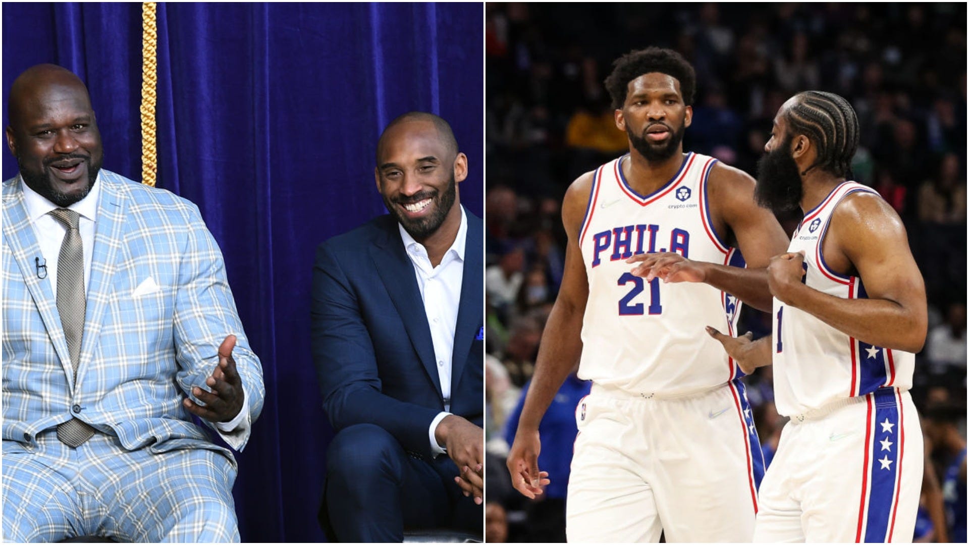 Shaquille O'Neal goes off on people comparing Joel Embiid and James Harden to him and Kobe Bryant