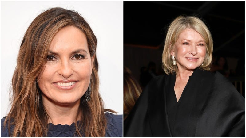 Collage photo of Mariska Hargitay and Martha Stewart