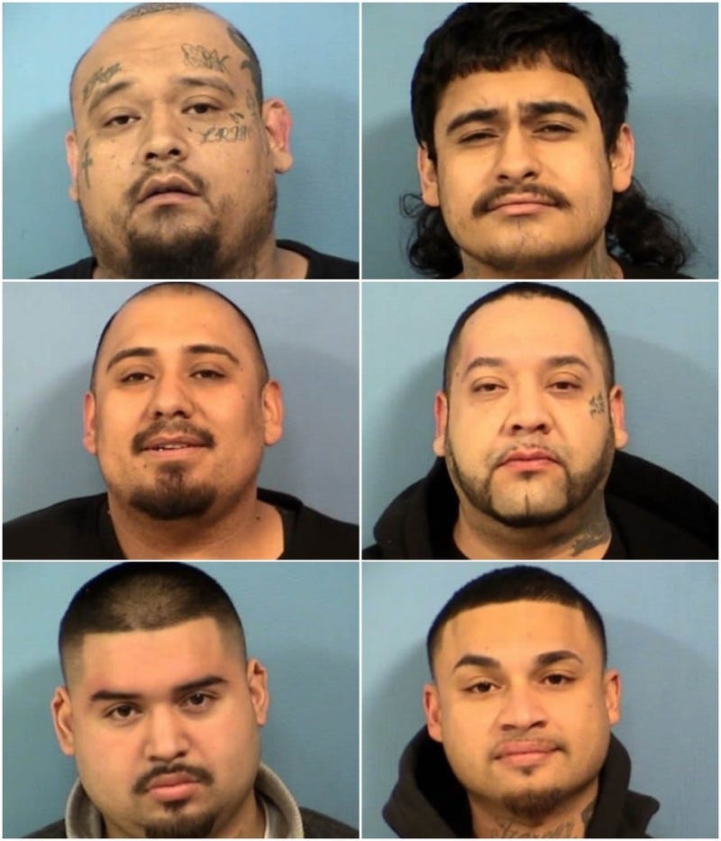Clockwise from top left: Eli Resendez, Missael Resendez, Ricardo Favela, Nikko DePasquale, Christopher Hernandez and Samuel Resendez