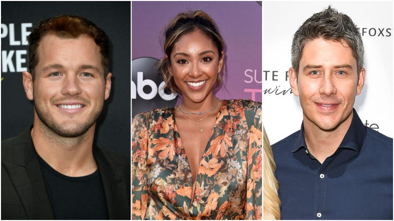 Colton Underwood (left) / Tayshia Adams (center) / Arie Luyendyk (right)