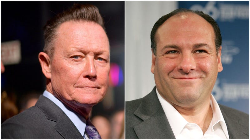 Collage photo of Robert Patrick and James Gandolfini