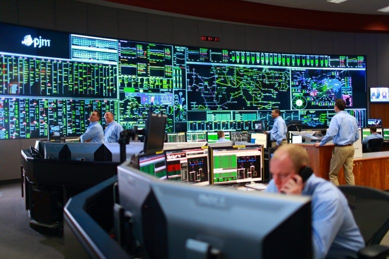 PJM Interconnection control room 