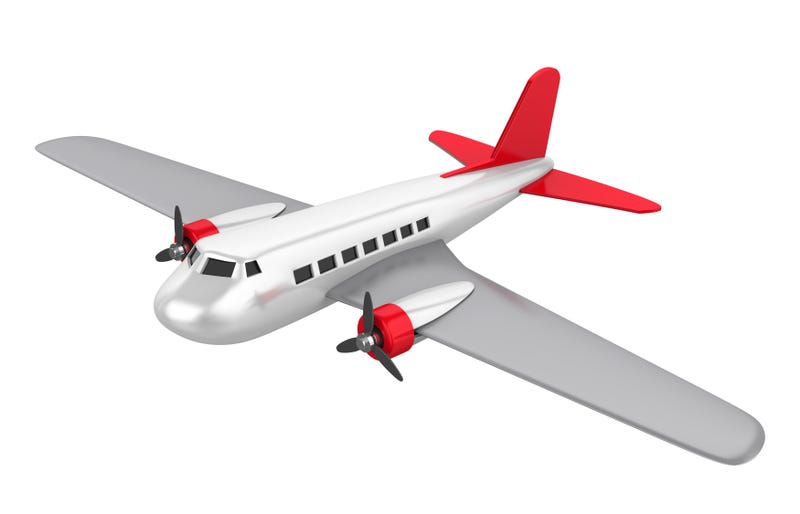 Airplane Toy isolated on white background