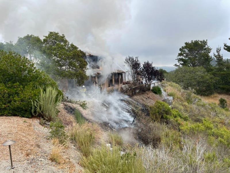 Site of Monterey plane crash.