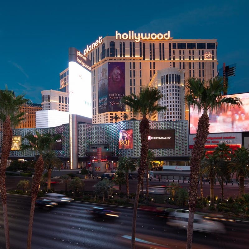 Exterior of the Planet Hollywood Hotel on the Las Vegas Strip