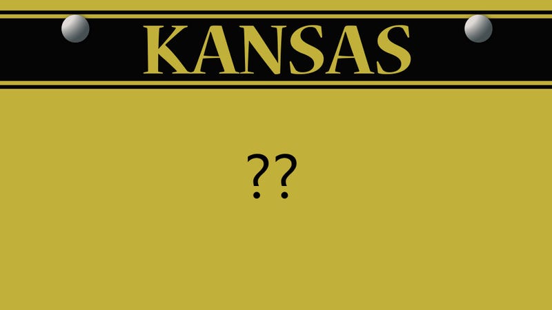 A Kansas license plate design