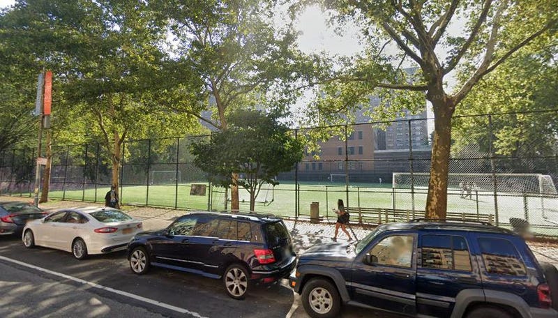 The Frederick Douglass Playground, near where a man was fatally shot in the head on Sunday.