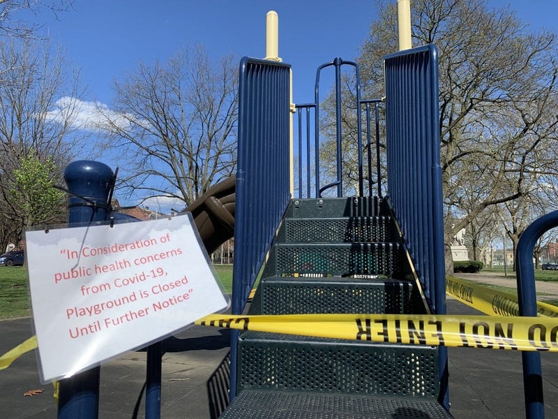 City of Pittsburgh Playground taped off during coronavirus outbreak