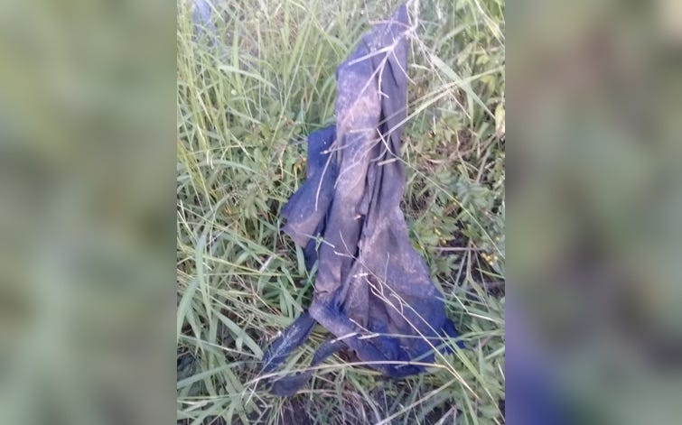 Pants recovered after a suspected poacher was killed by animals in South Africa.