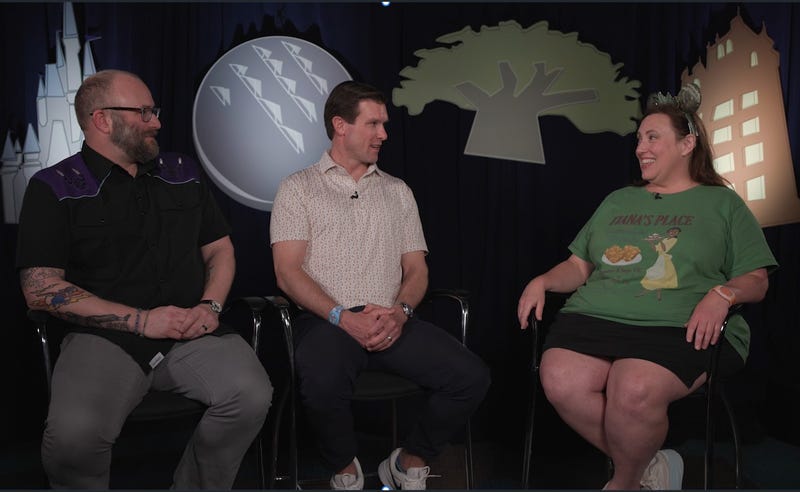 planDisney's Brent and Matt with Annette recording podcast