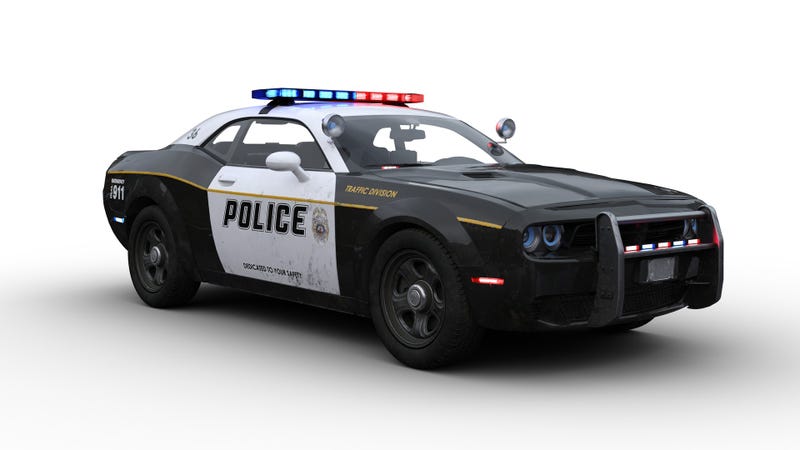 3D illustration of a police car