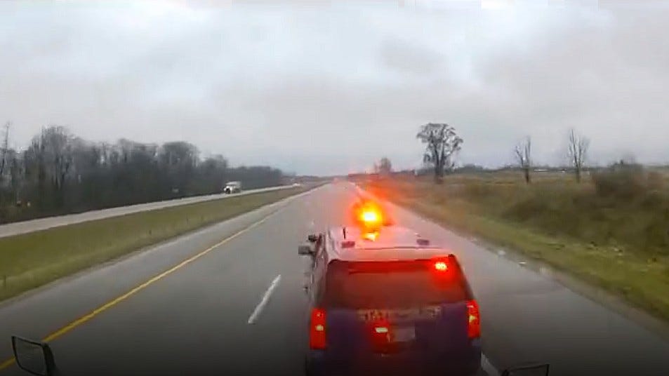 WATCH: Scary crash video demonstrates importance of Michigan's 'Move Over Law'