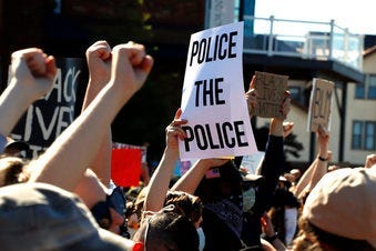 FILE - In this June 7, 2020, file photo, protesters participate in a Black Lives Matter rally on Mount Washington overlooking downtown Pittsburgh, to protest the death of George Floyd. (AP Photo/Gene J. Puskar, File)